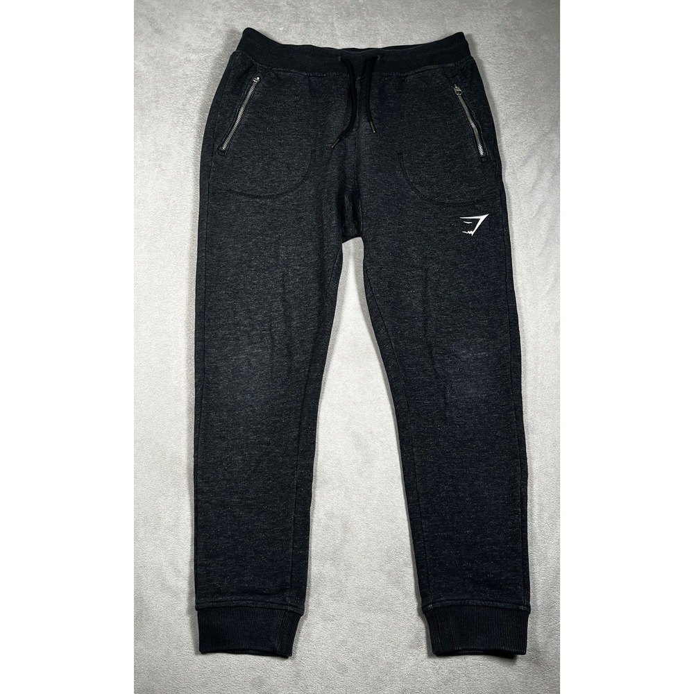 Gymshark Joggers Sweatpants Mens M Charcoal Zipped Pockets Athletic Casual‎
